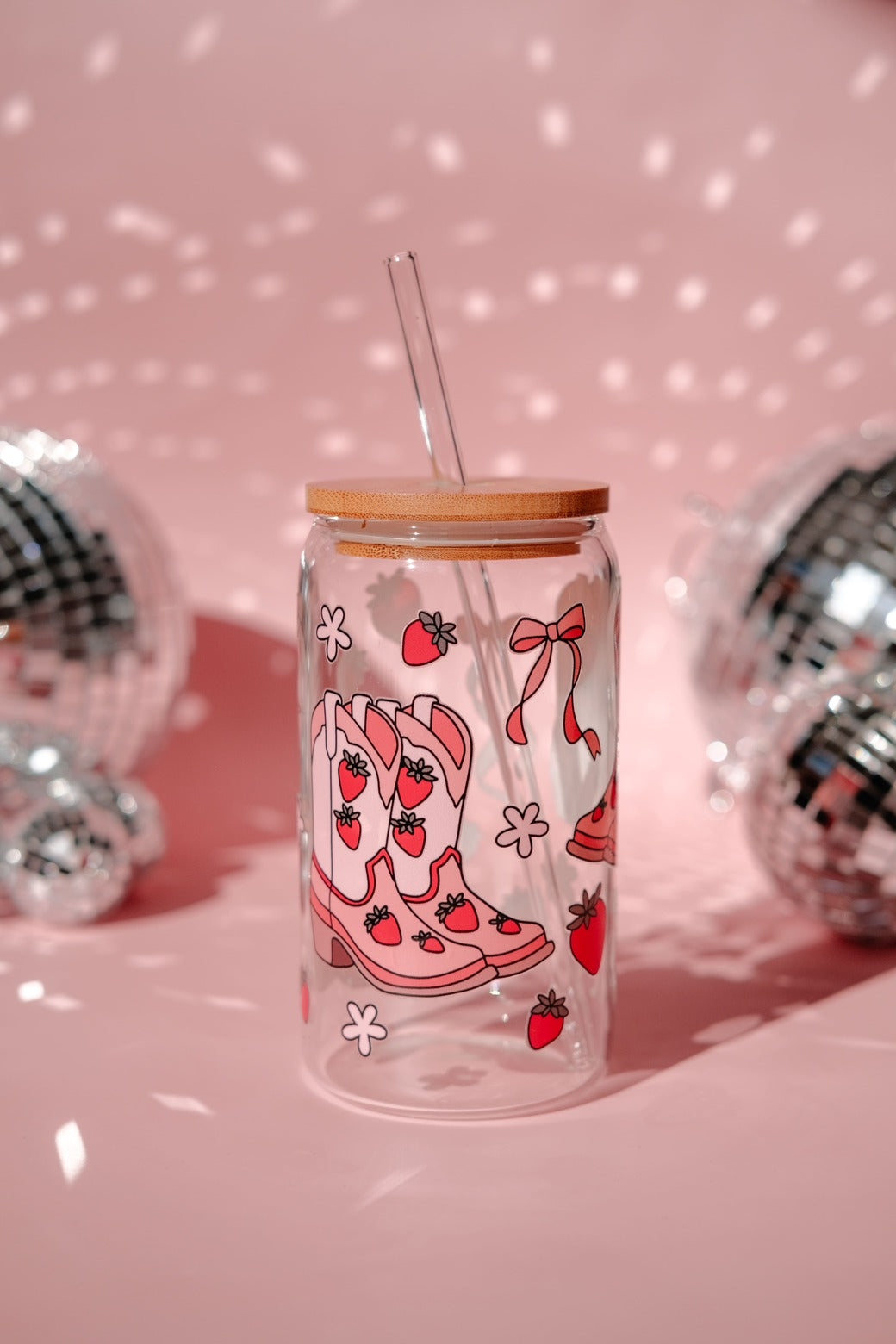 Strawberry Cowboy Glass Tumbler
