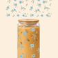 Blue Flowers Glass Tumbler