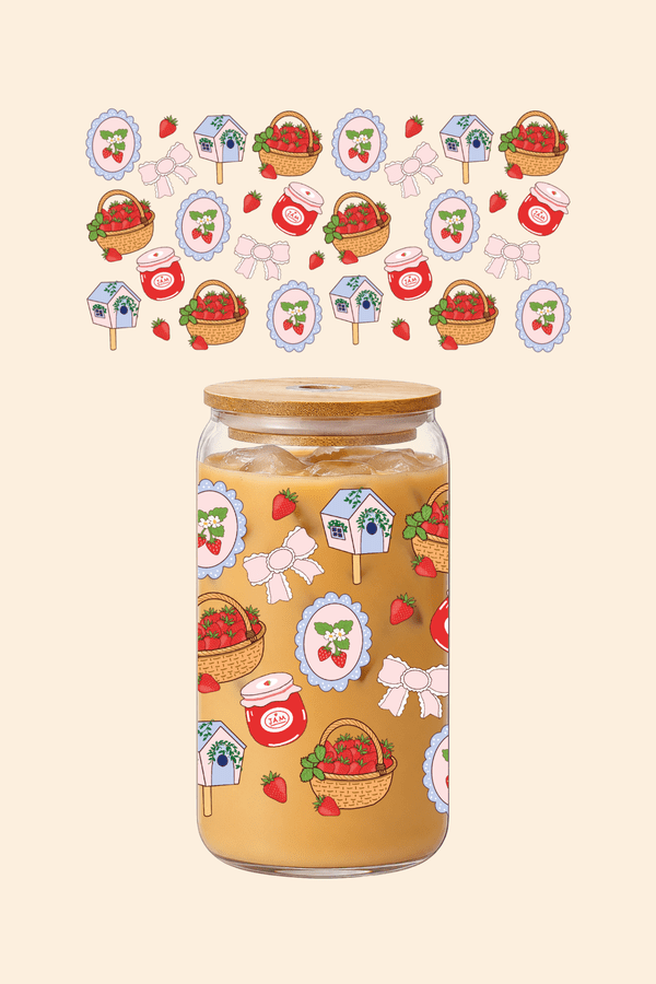 Strawberry Jam Glass Tumbler