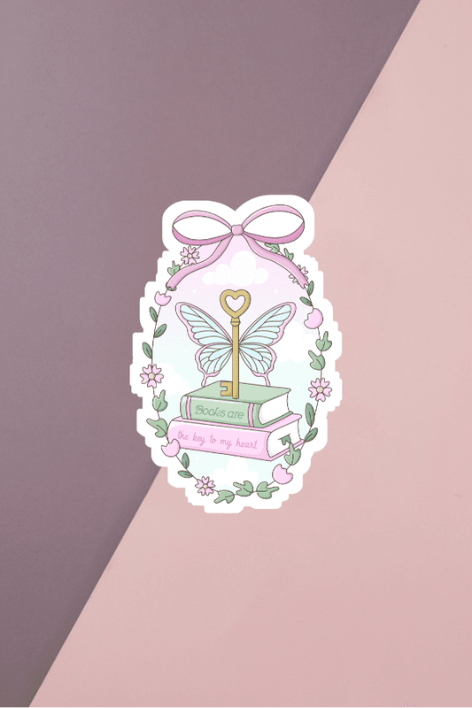 Books Are The Key To My Heart Sticker