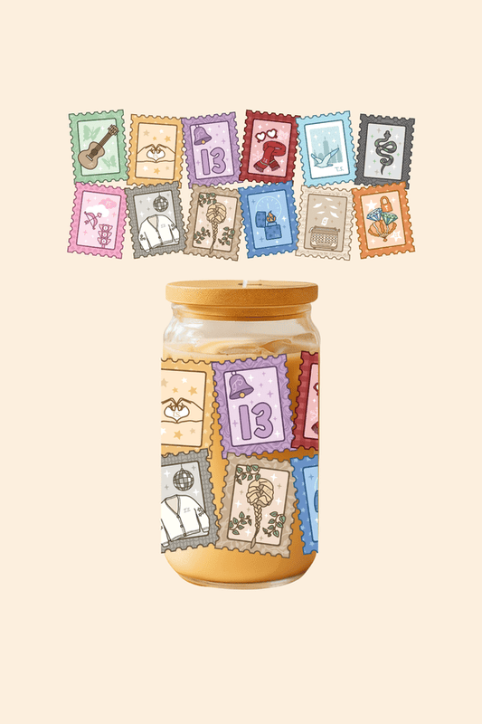 Era Stamps Glass Tumbler