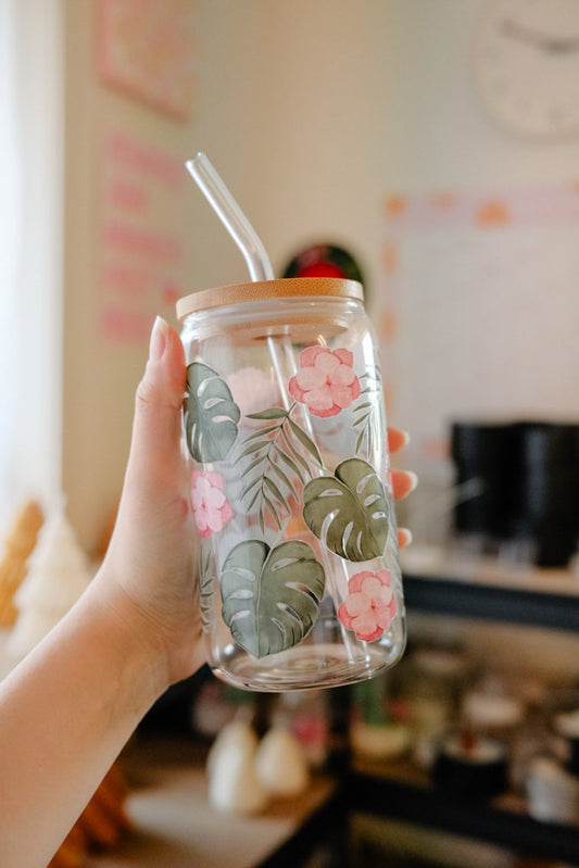 Monstera Glass Tumbler