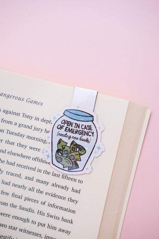 Open In Case Of Emergency Magnetic Bookmark