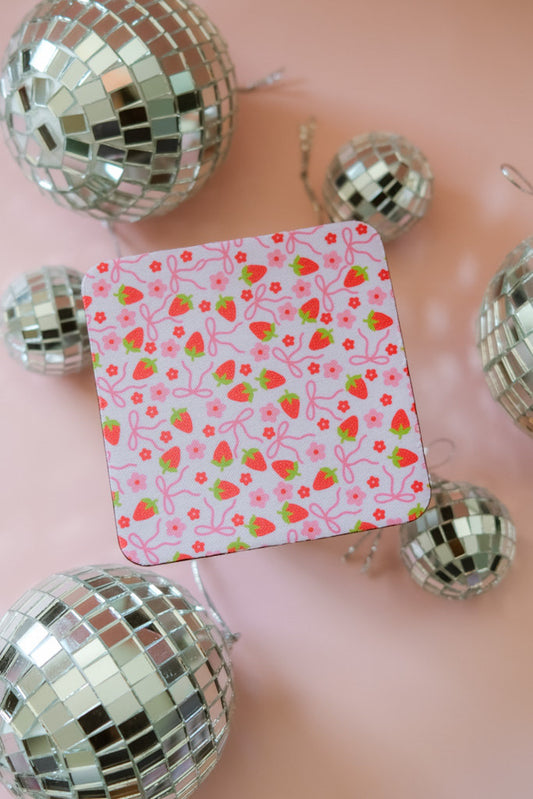 Strawberries & Bows Coaster