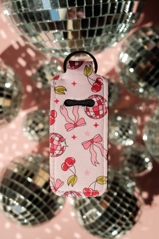 Disco & Bows - Lip Balm Holder Keychain